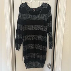 Black and silver/grey sweater dress